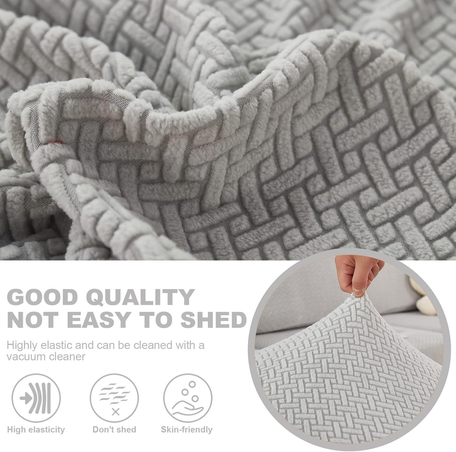 2023 Newest Universal Sofa Cover, Wear-Resistant Stretch Couch Cushion Slipcovers, Magic Sofa Covers, Furniture Protector Anti-Slip L Shape/Chaise Lounge Sofa Cover for Living Room Dogs Pets