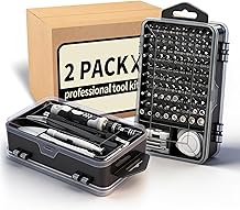 Paquete de 2 juegos de destornilladores de precisi&oacute;n de 122 bits magn&eacute;ticos Kit de reparaci&oacute;n electr&oacute;nica para mantenimiento de equipos de oficina: computadora port&aacute;til, computadora y perif&eacute;ricos, suministro a granel para tienda de reparaci&oacute;n, departamentos de TI, uso comercial