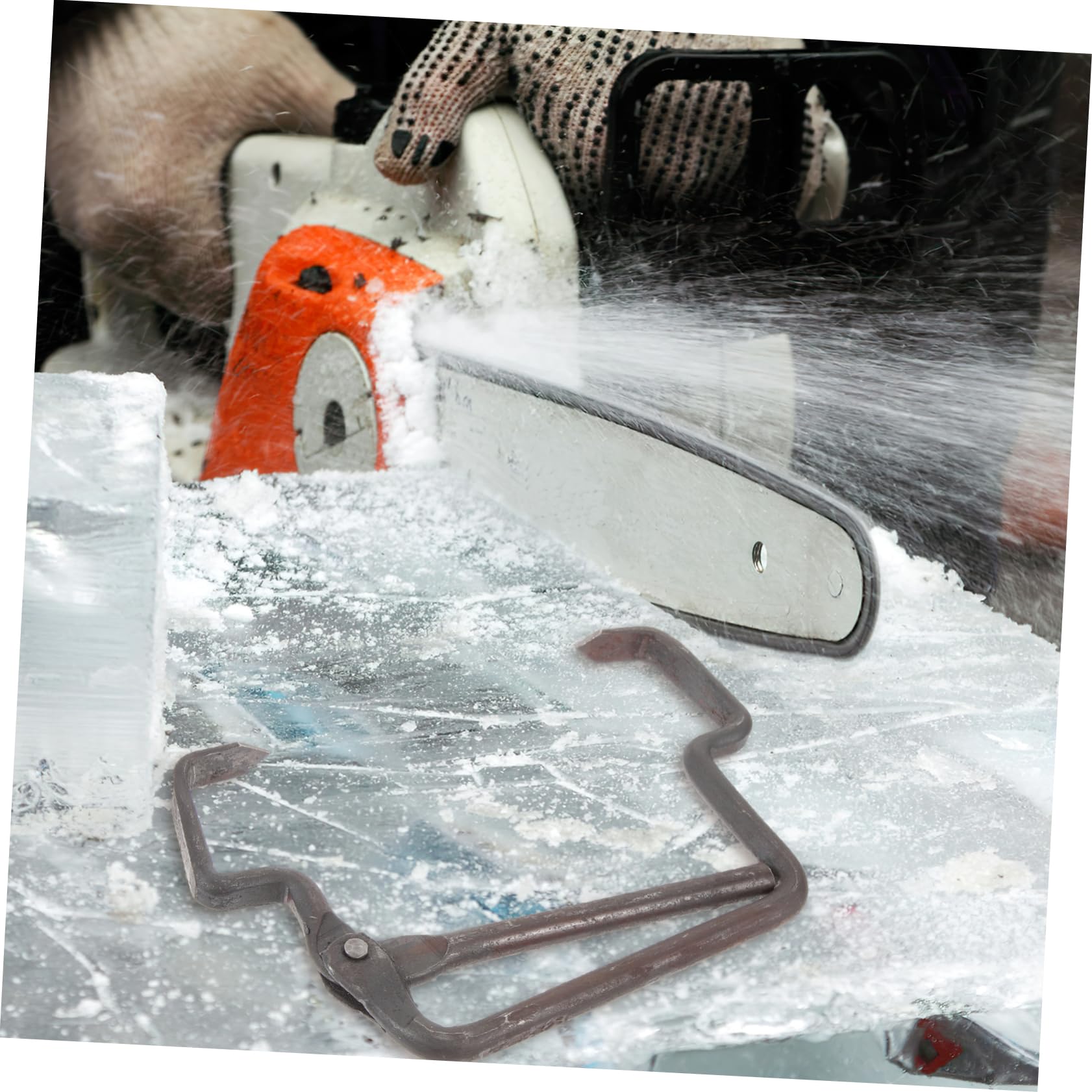 Hohopeti Herramienta De Transporte De Hielo Profesional Clip Para Levantar Esculturas De Hielo y Bloques Fábricas Diseño Antideslizante y Resistente Para Uso Industrial y Exterior