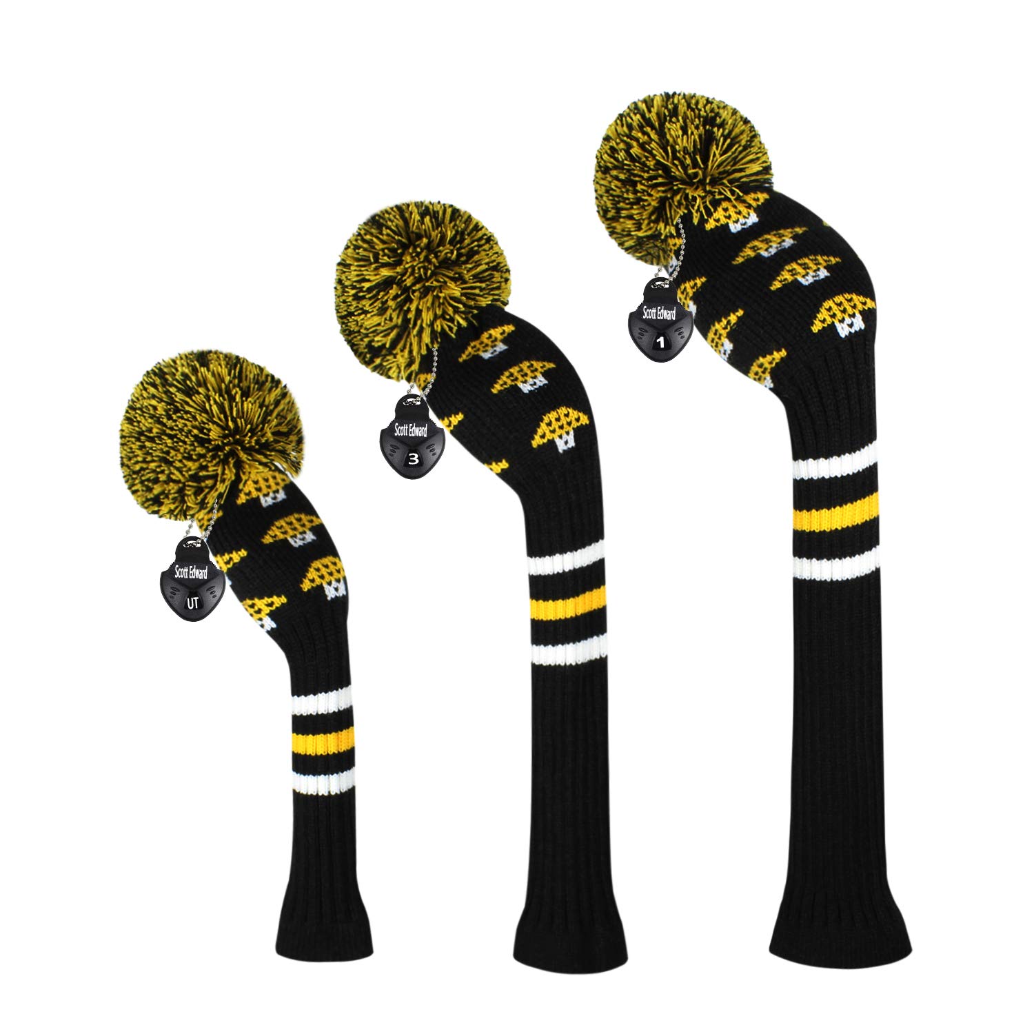 Couvre-club de golf en tricot original pour look vintage sur le parcours de golf - 8