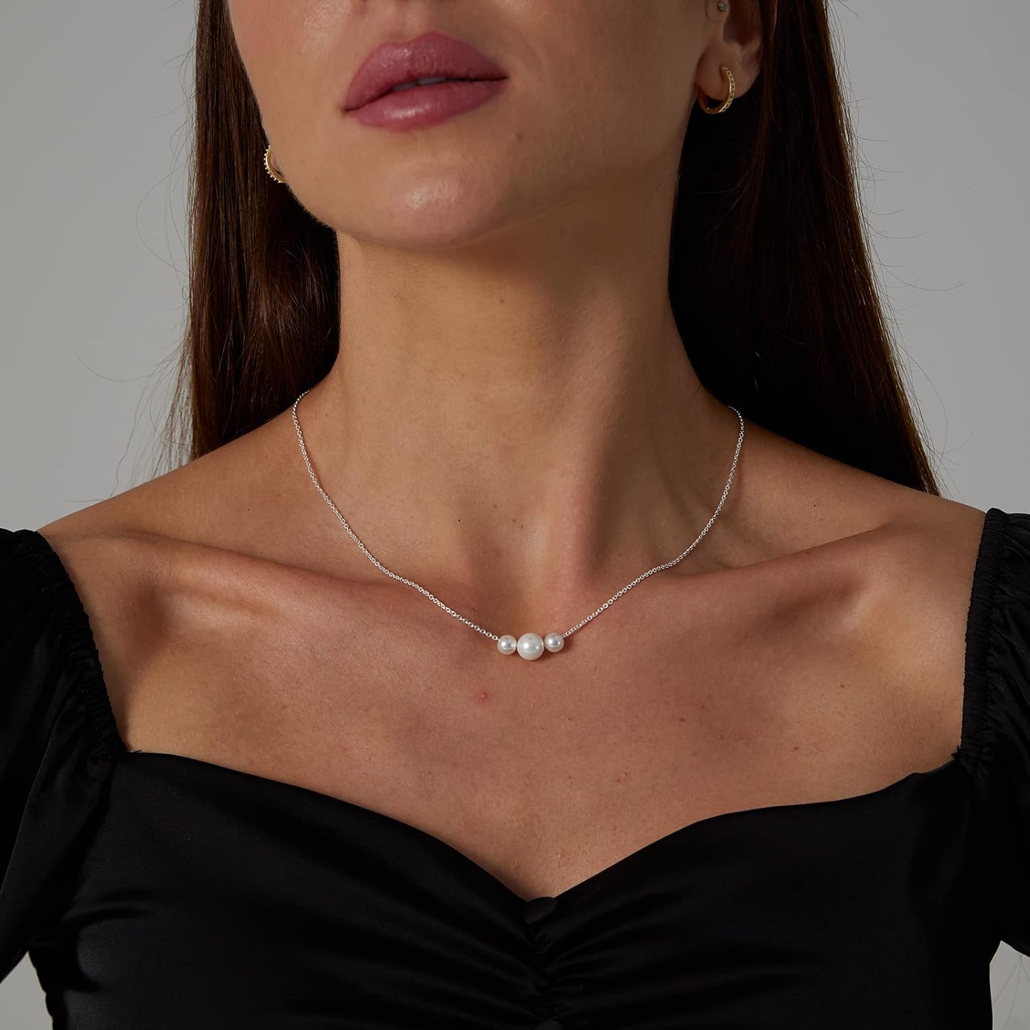 VIROMY Dainty Pearl Choker Necklace for Women 14K Gold Plated Pearl Necklaces Simple Trendy Everyday Jewelry - Image 3