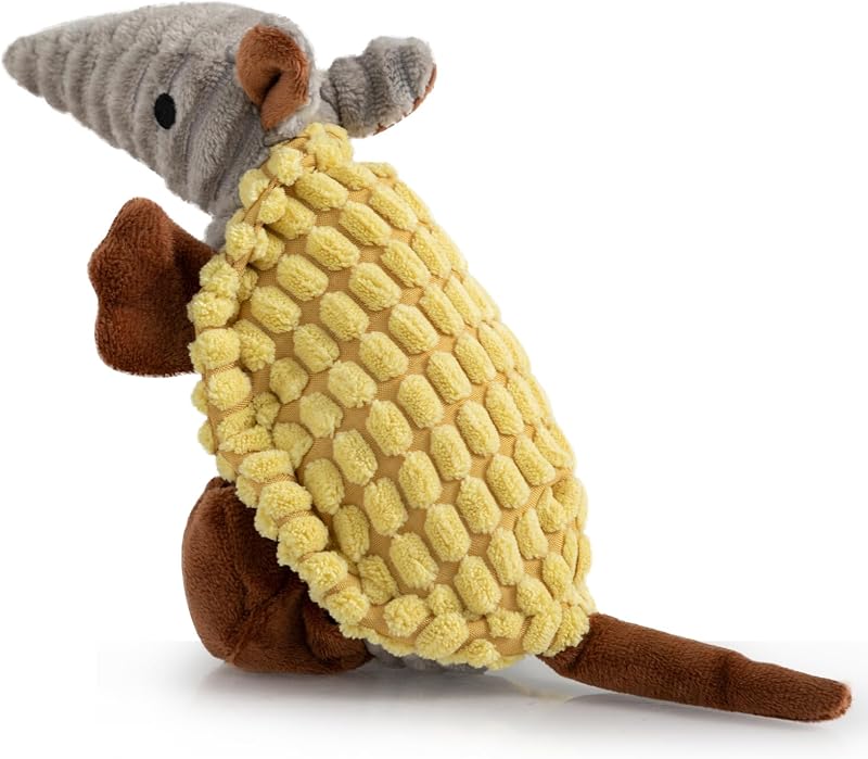 Brinquedo de Pelúcia com Apito em Formato de Tatu Hollypet para Cães Pequenos e Médios, 20,32 cm