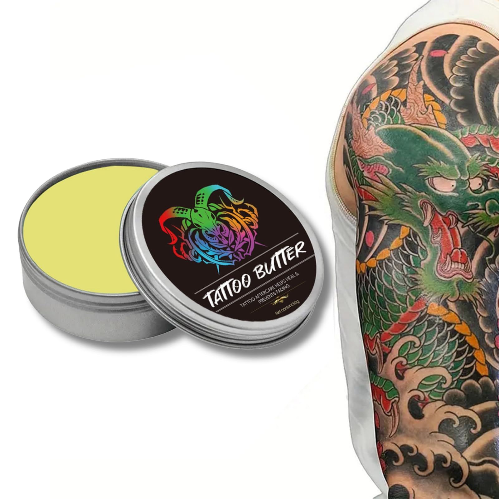 Tattoo Butter - Tattoo Aftercare - Tattoo Aftercare Body Butter for Color Enhancement，Hydrating，Nourishing - Natural Tattoo Body Moisturiser - Tattoo Aftercare Butter Balm - Tattoo Aftercare Cream