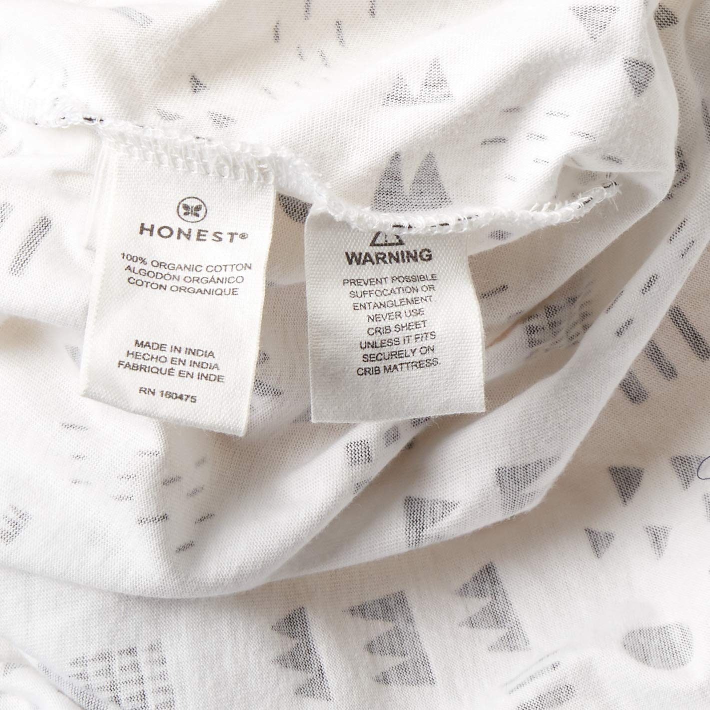 The Honest Company Organic Cotton Changing Pad Cover Pantoufles pour bébés et bambins Mixte bébé