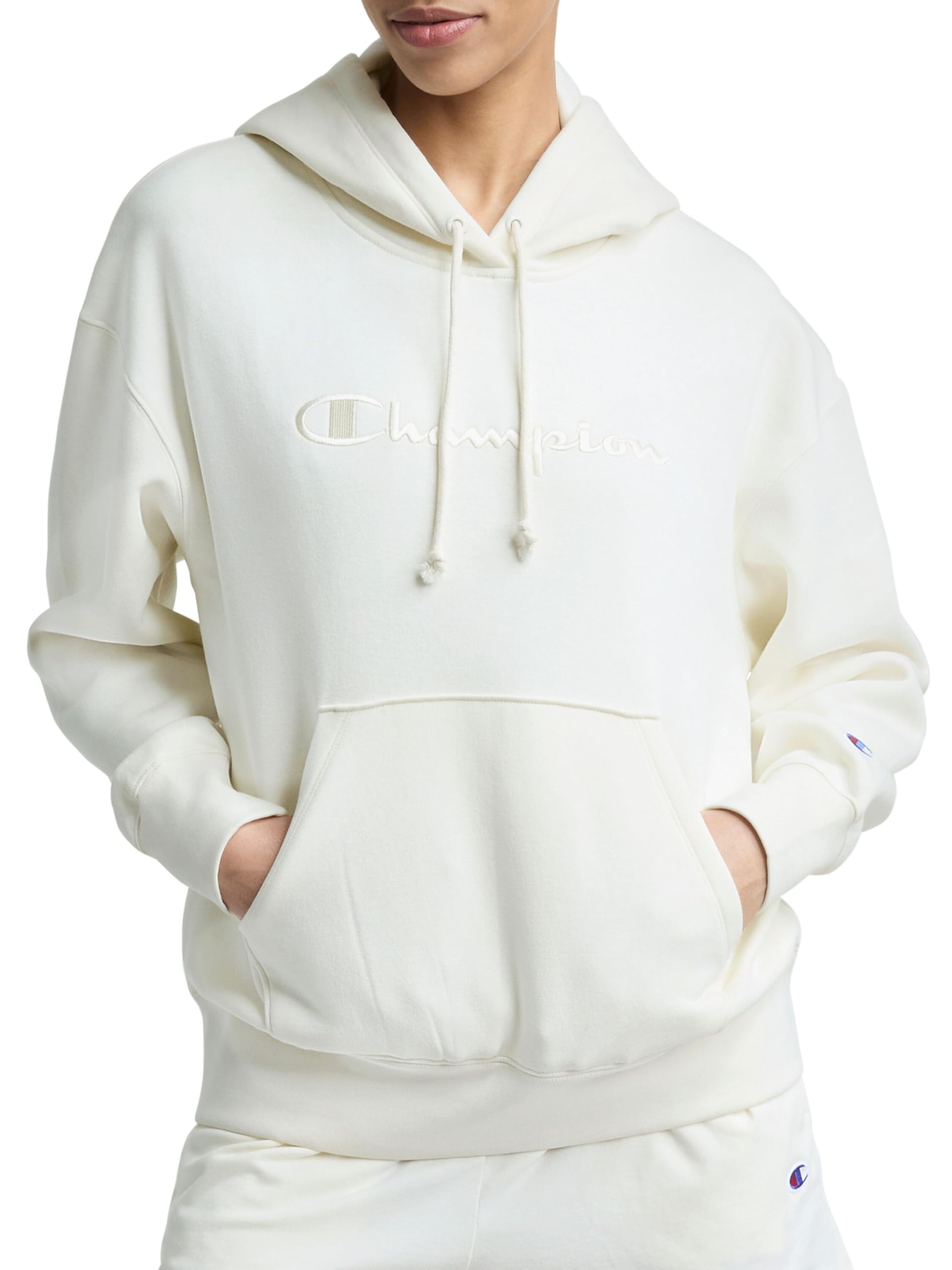 Women's Pullover Fleece Hoodie, Loose Fit, Midweight, Script Logo, Available in Regular and Plus