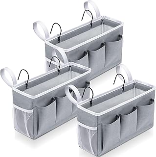 3 Pcs Bedside Caddy Storage Organizer, Bedside Hanging Storage Bag with ...