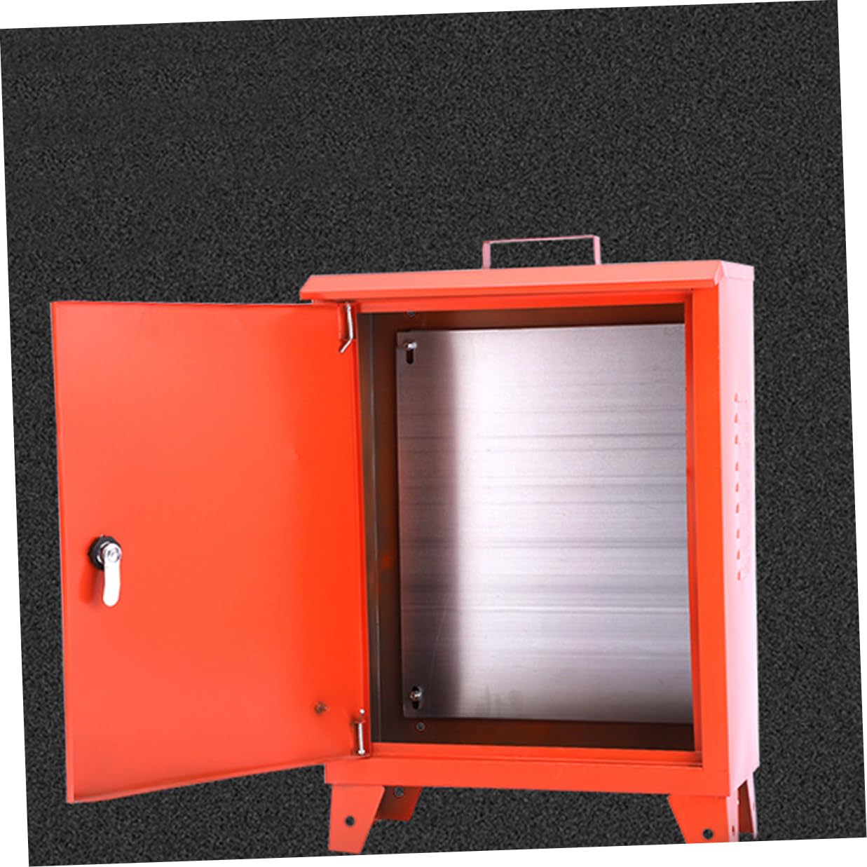 Outdoor Weatherproof Distribution Protection Box with Circuit Breaker, Small Iron Junction Case (250x300x180mm) for Temporary Construction Area Electricity