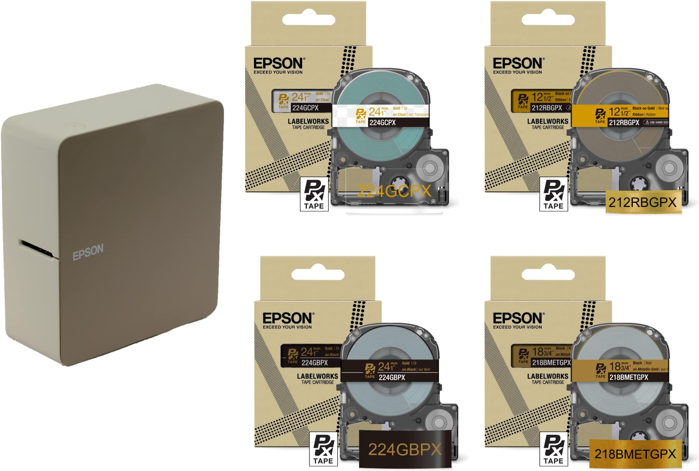 LABELWORKS Epson LWC610PX Go for Gold Bundle Label Maker