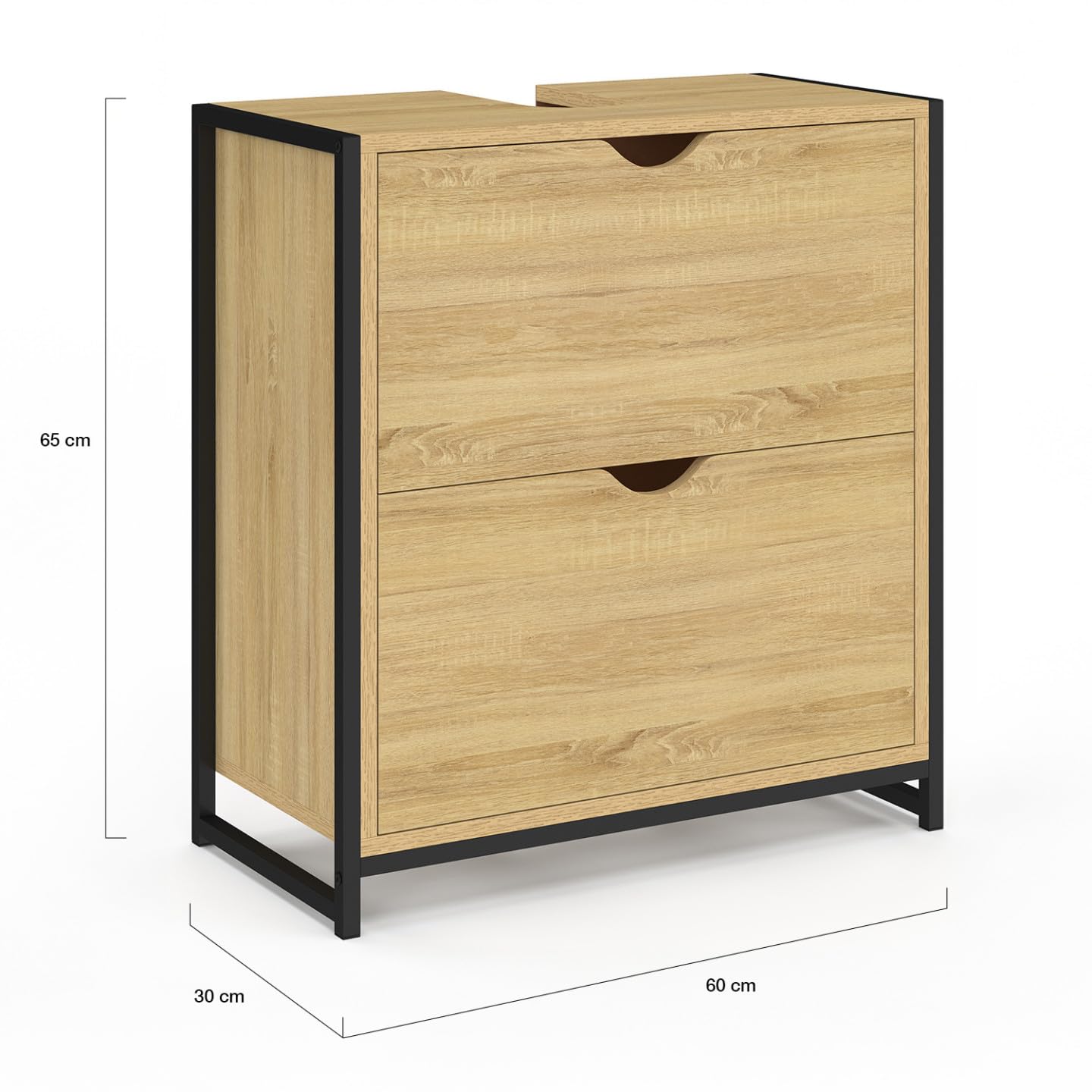 IDMarket - Mueble bajo lavabo para cuarto de baño, diseño industrial