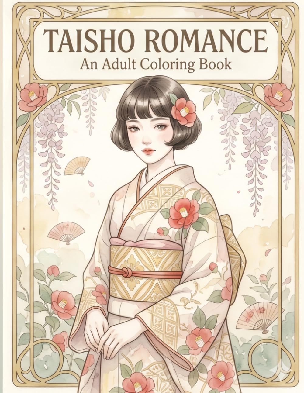 Taisho Romance: Elegant Modern Girl & Antique Kimono Coloring Book