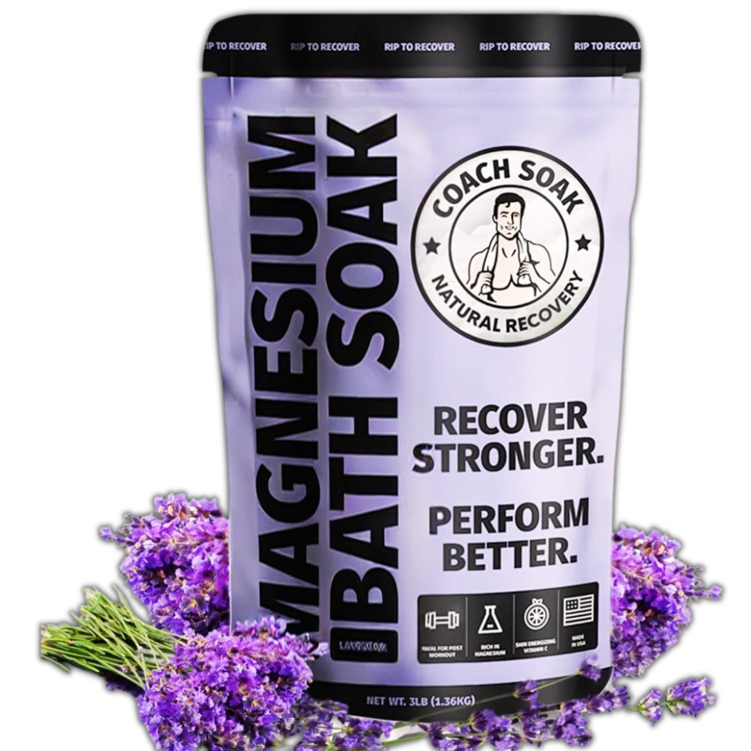 Coach Soak Recovery Bath Soak Absorbs Faster Than Epsom Salt Bath