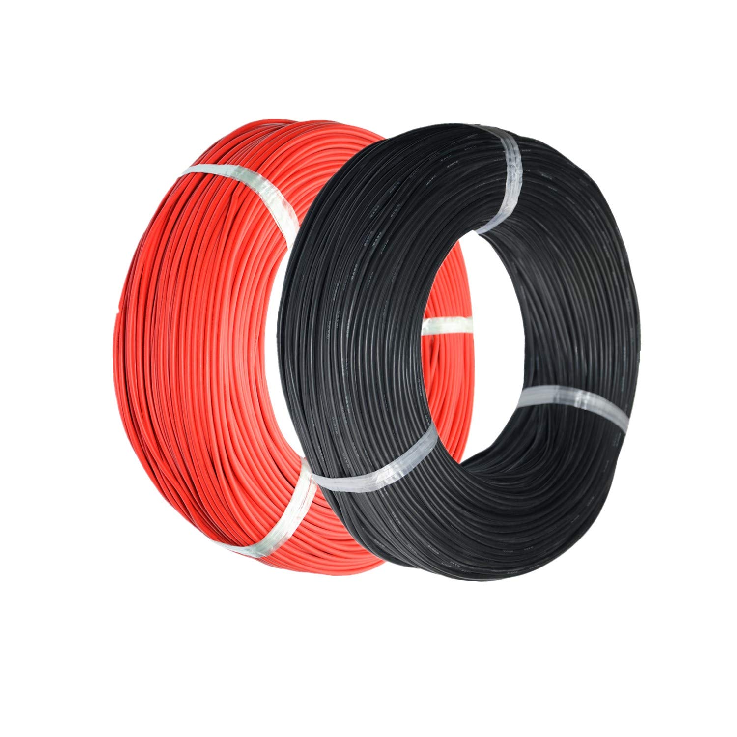 TUOFENG 16 AWG Draht Flexibler Silikondraht 100 Meter [50 m Schwarz und 50 m Rot] Verzinnter Kupferdraht 16 Gauge-Litzendraht für DIY RC-Spielzeugmodelle Auto Electronic Equip