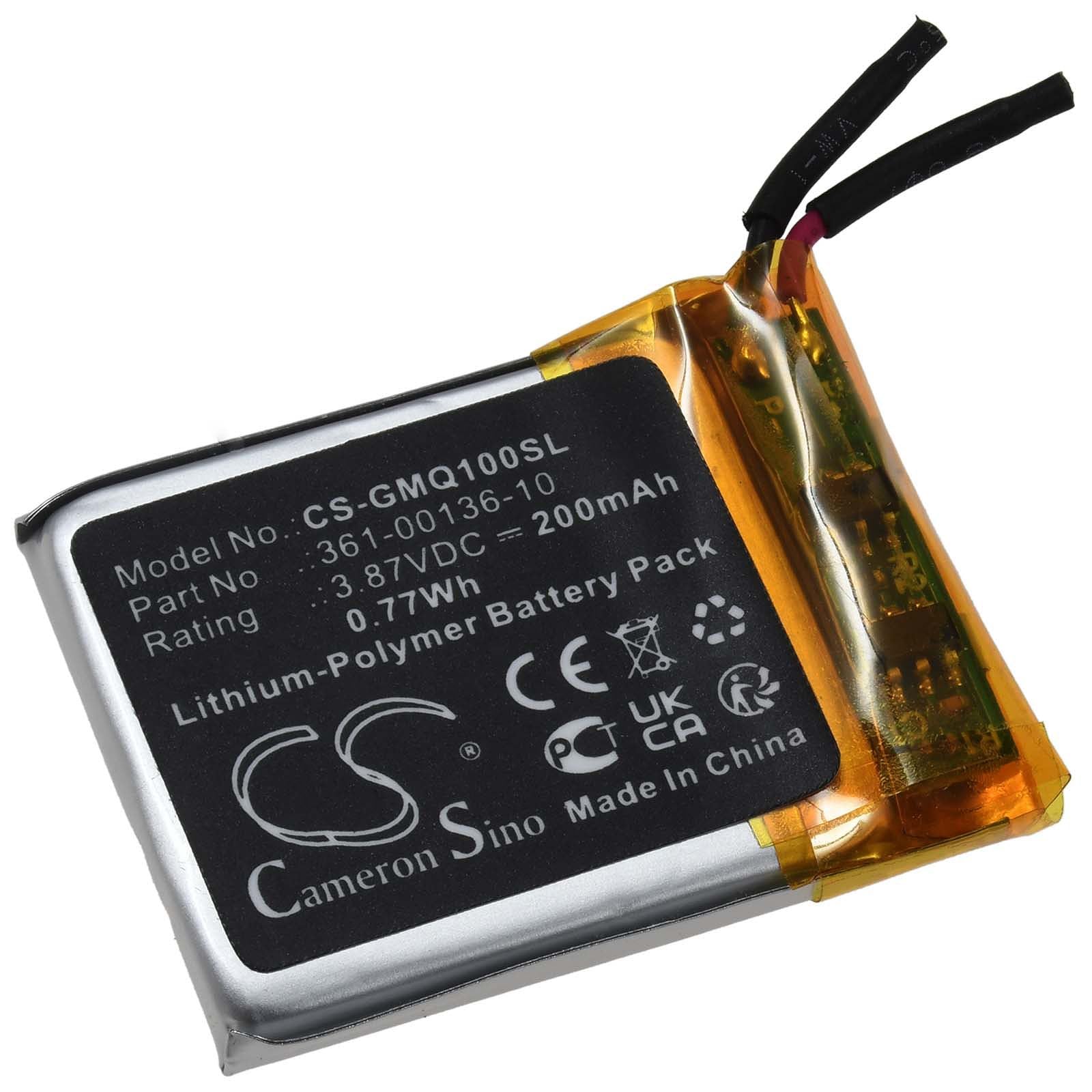 Akku kompatibel mit Garmin Typ 361-00136-21, 3,7V, Li-Polymer