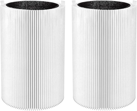 Blue Pure 411 Replacement Filters for Blueair Blue Pure 411, 411+, 411 Auto and Mini Air Purifier, Include 2 Particle and 2 Activated Carbon