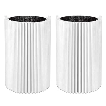 Colorfullife 2 Pack 411 Filter for Blueair Blue Pure 411 Air Purifier, Include 2 Particle and 2 Activated Carbon (2)