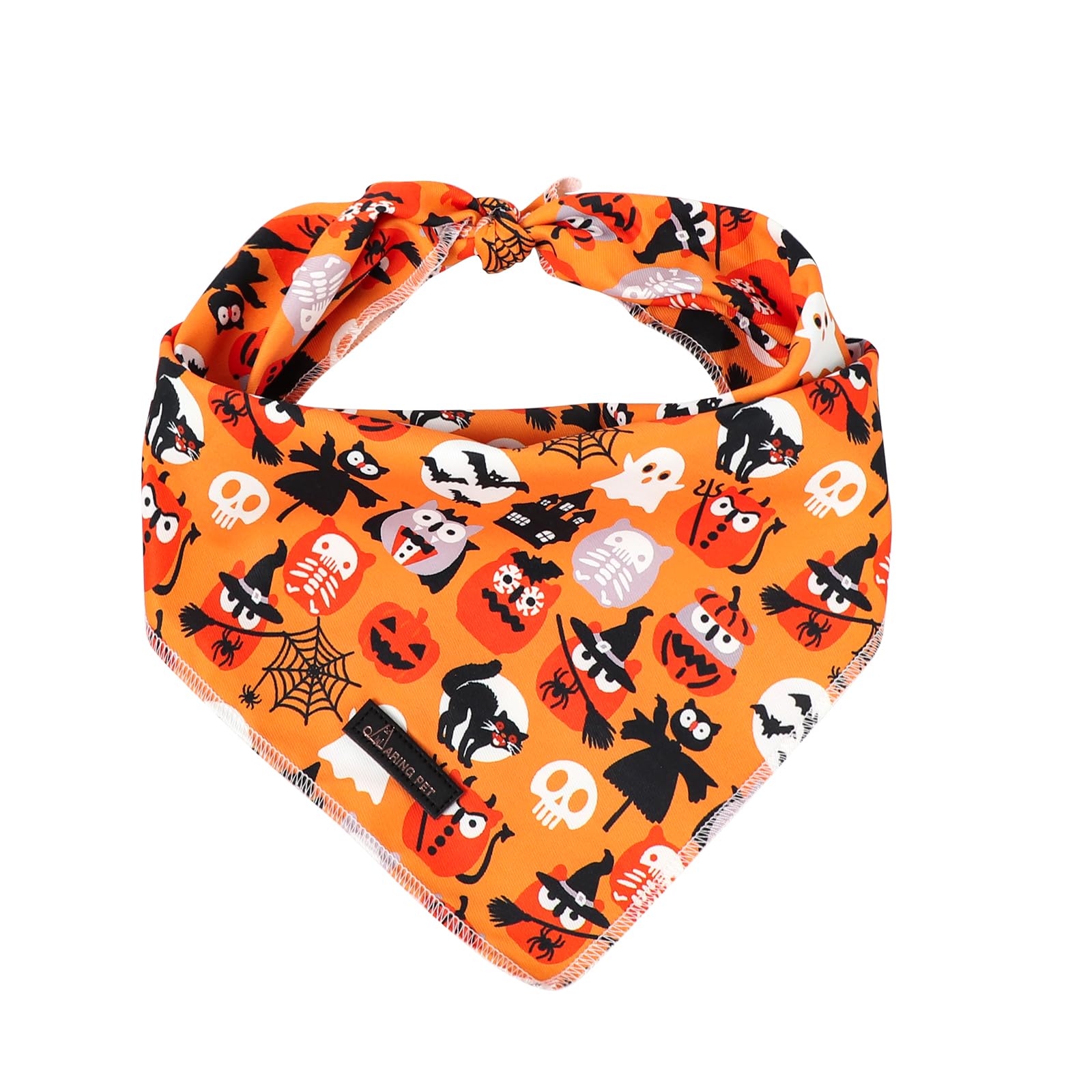 ARING PET Halloween Dog Bandanas, Ghost Pumpkin Spider Bat Skull Triangle Scarf for Small Medium Large Boy Girl Dogs-Size S — image 1