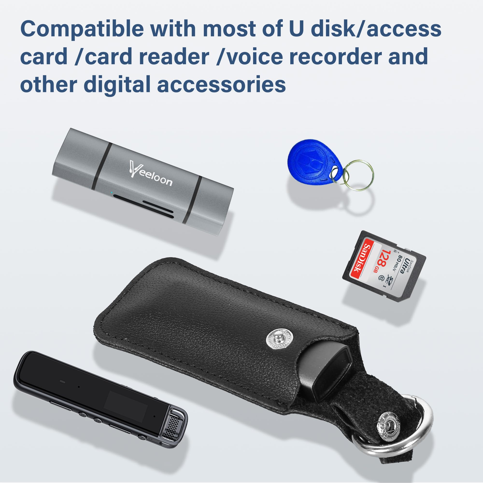 SGSCFG Couvercle De Protection En Variateur Flash USB En 4 Parties, Sac Étalant De Lecteur Flash USB Imperméable, Acteur Portable De La Clé USB Et Petite Zone De Voyage