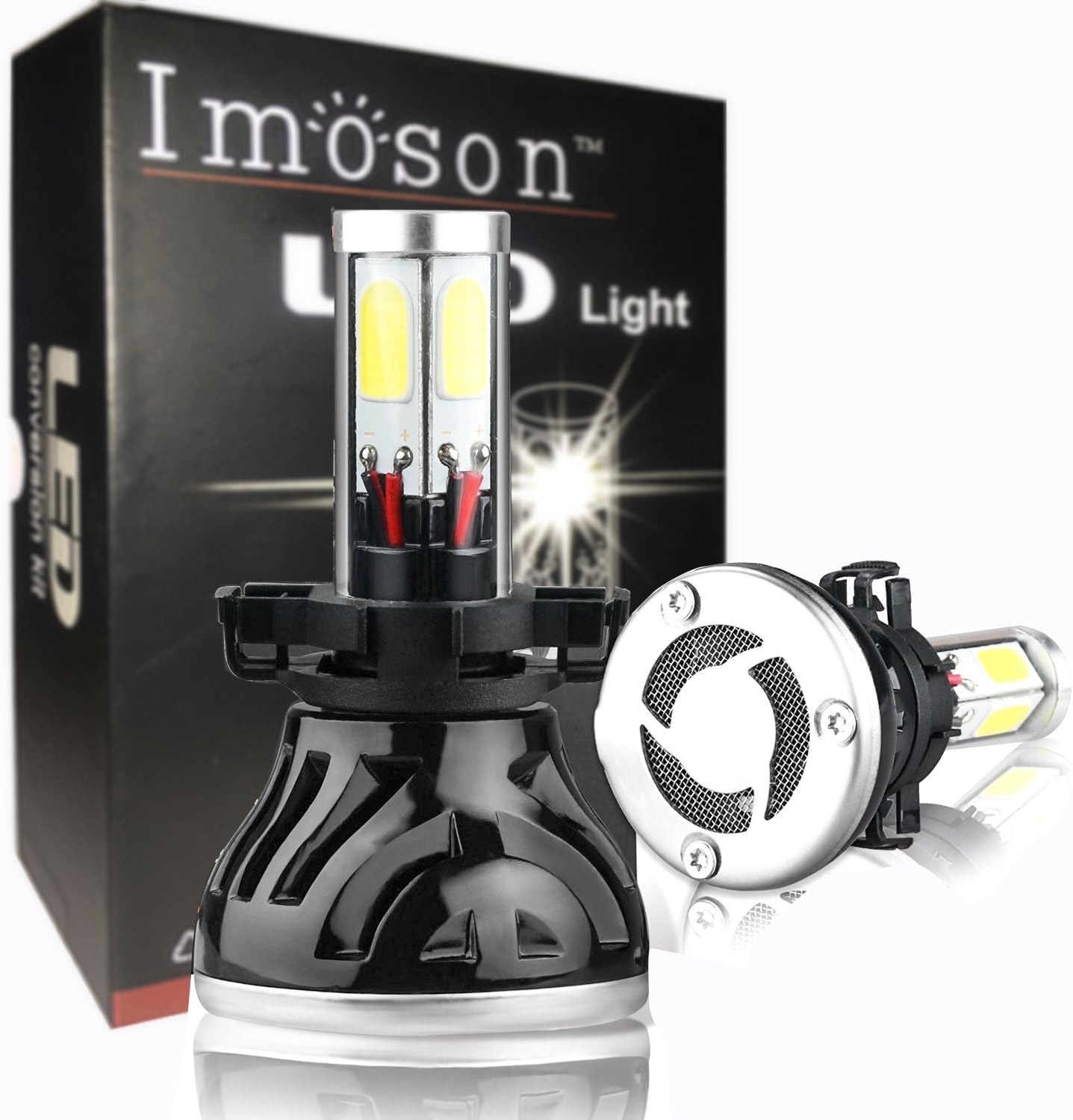 IMOSON LED Headlights For Cars Super Bright Headlight Bulbs Conversion Kit Headlamps 5202(H16)-80W 8,000lm 6k cool white