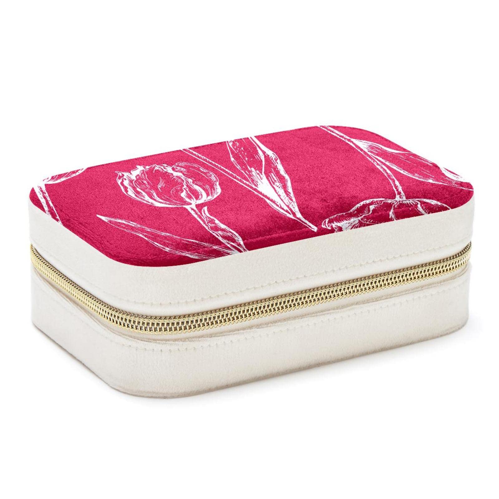 Boîte à bijoux de voyage tulipe pour ranger vos bagues en week-end
