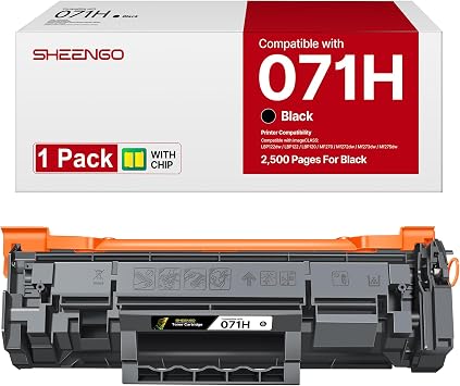 071H Toner Cartridge Replacement for Canon 071 Black Toner Cartridge CRG071H High Capacity Use for Canon ImageCLASS MF273dw LBP122dw LBP122 LBP120 MF270 MF272dw MF275dw Printers Black, 1-Pack | for CRG071H High Capacity Use for Canon ImageCLASS MF273dw LBP122dw LBP122 LBP120 MF270 MF272dw MF275dw Printers 1 Black