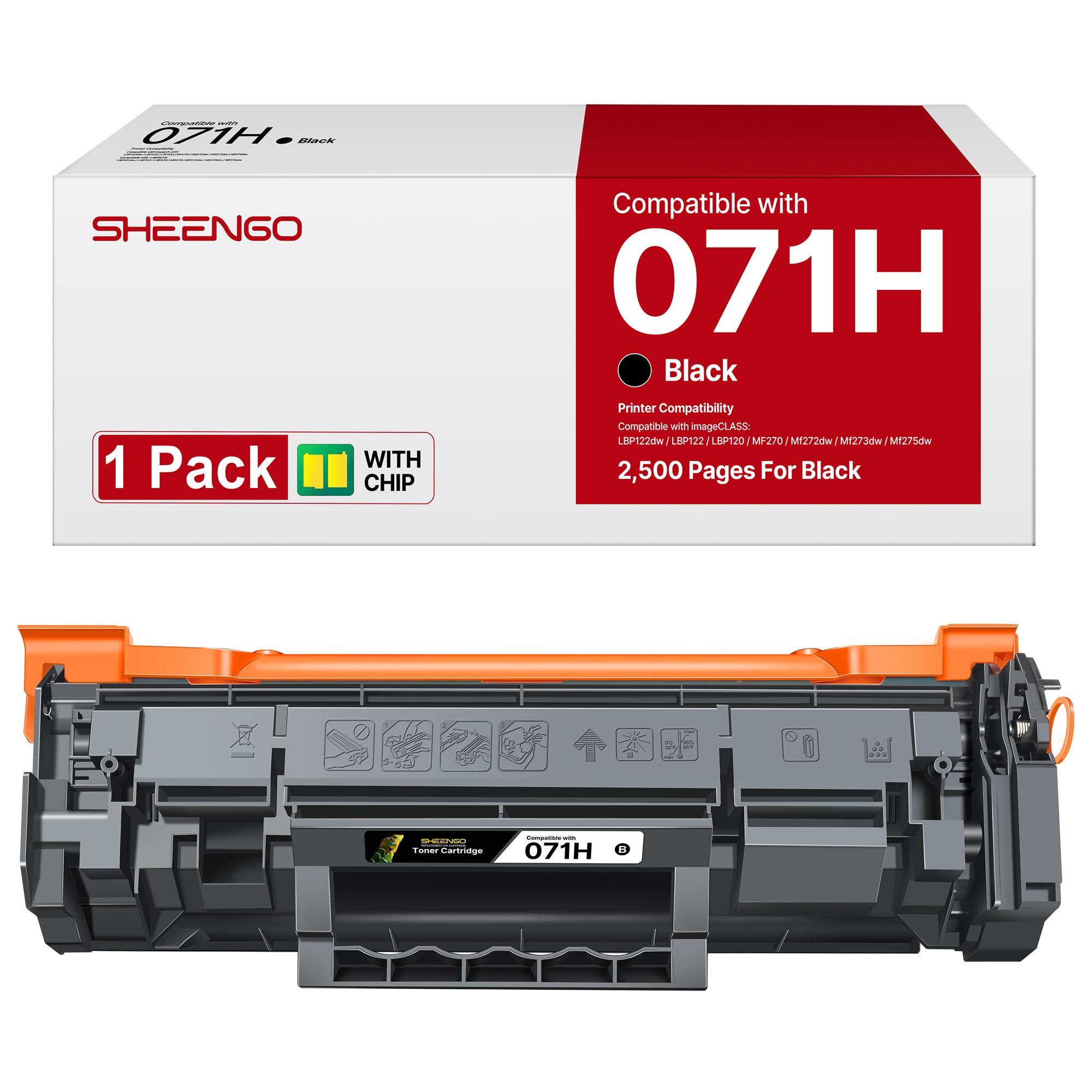 071H Toner Cartridge Replacement for Canon 071 Black Toner Cartridge 1-Pack
