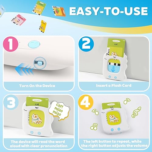 Miniatura 6 de Juguetes para niños y niñas de 1, 2, 3, 4, 5 años, aprendizaje de idiomas Montessori con 224 palabras, terapia del habla de bolsillo y juguetes