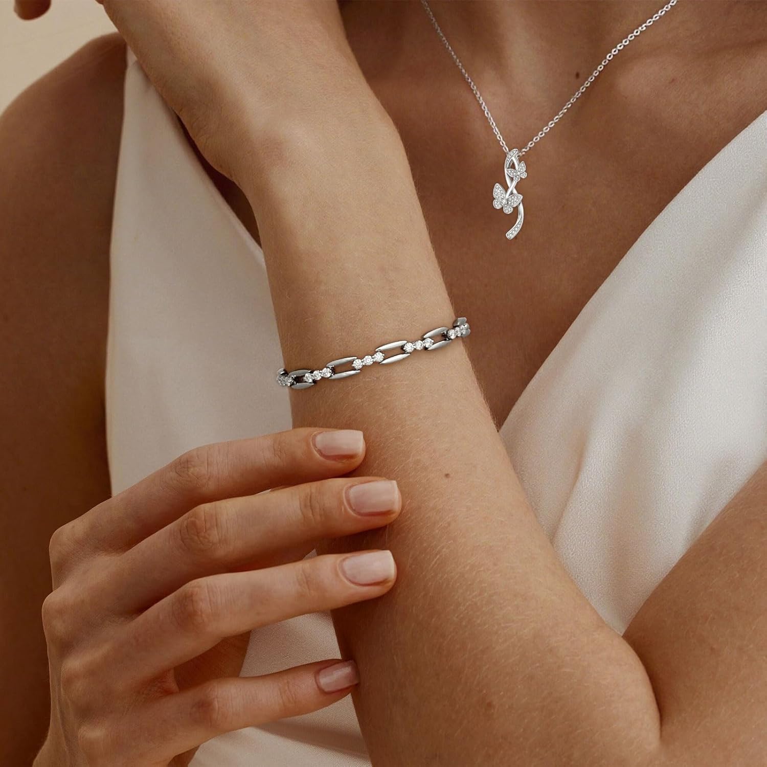 Moissanite Tennis Bracelet for Women 925 Sterling Silver D Color VVS1 Clarity 1.05CTTW Moissanite Bracelet Jewelry for Her Wife Mom - Image 3