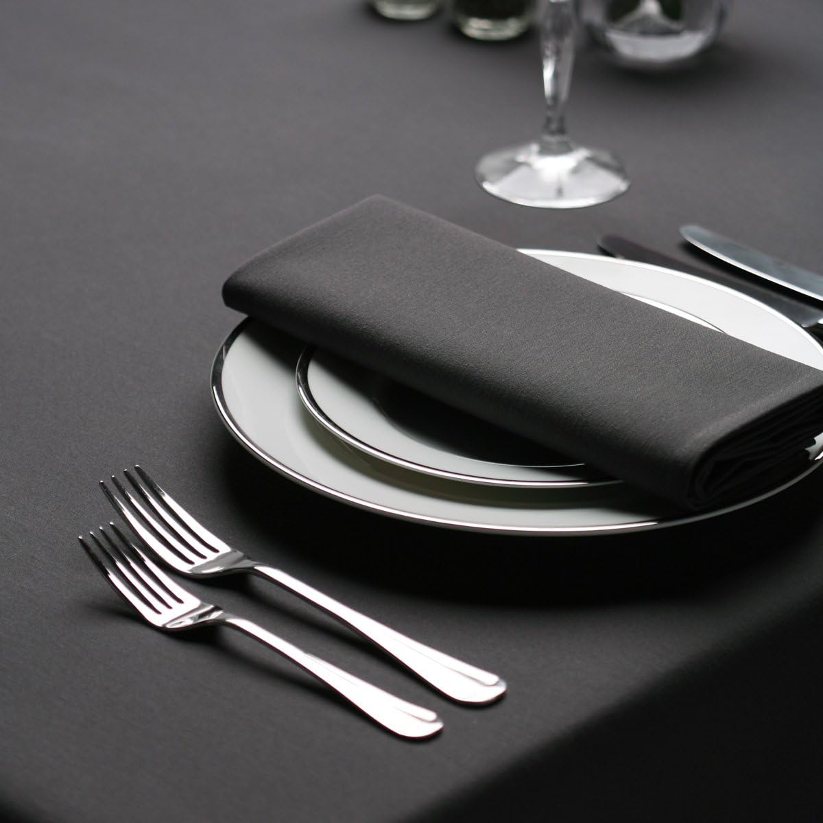 Signature Circular Tablecloth No Join Pewter 230 Dia cm