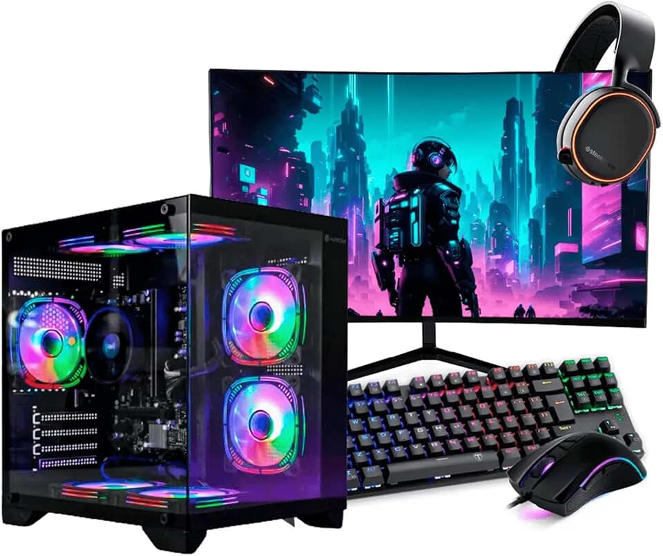 PC Gamer Completo Ryzen 7 5700G, AMD, 16GB DDR4, SSD NVMe 500GB, 500W 80 Plus, Windows 11 Pro, PCR7G08-E