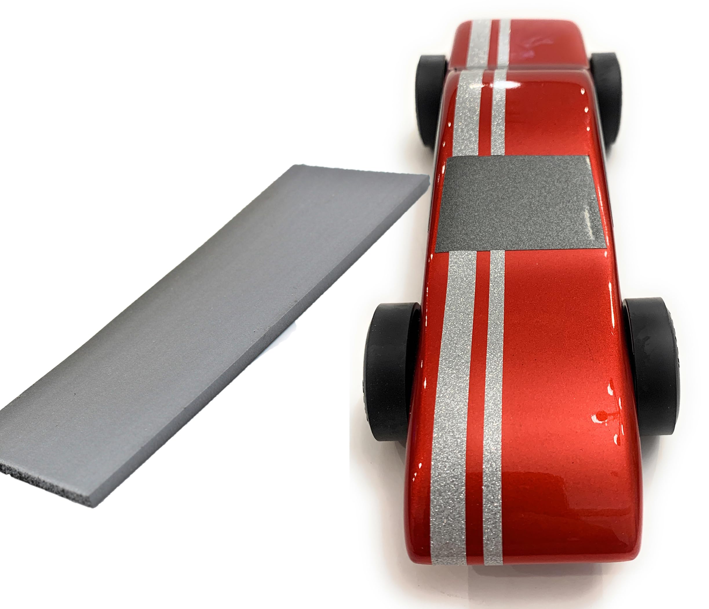 Maximum Velocity Pinewood Car | Includes Shaped Body, Flex Weight and Stock Official Scout Wheels & Axles | Muscle Car Derby Car