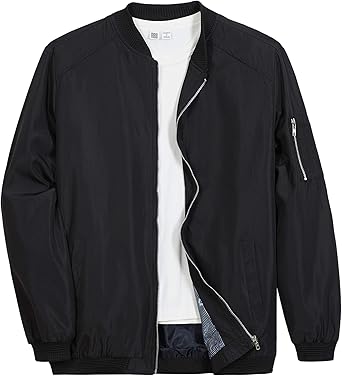 black bomber jacket mens amazon