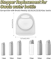 Vista 2 de Joshey Juego de 6 tapones de repuesto con sello de goma, compatibles con la boquilla de la botella de agua Owala Freesip de 24 onzas - Piezas