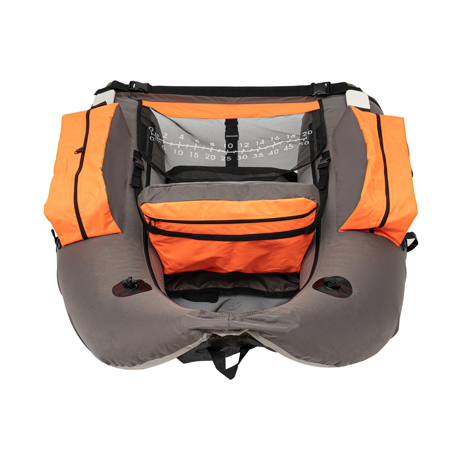 Outdoor Fishing Boat 53.5 * 41.3inch Multiple Colors Inflatable Fishing Boat with Adjustable Shoulder Straps (Gray)