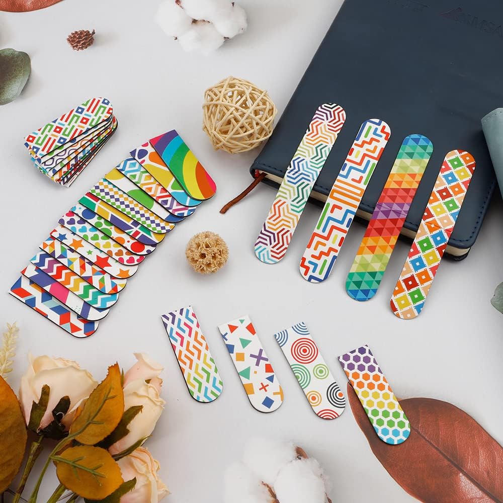 Magnetic Bookmarks - 30PCS Colorful Irregular Cute Magnet Bookmark Clips for Women, Men & Kids Reading image 4