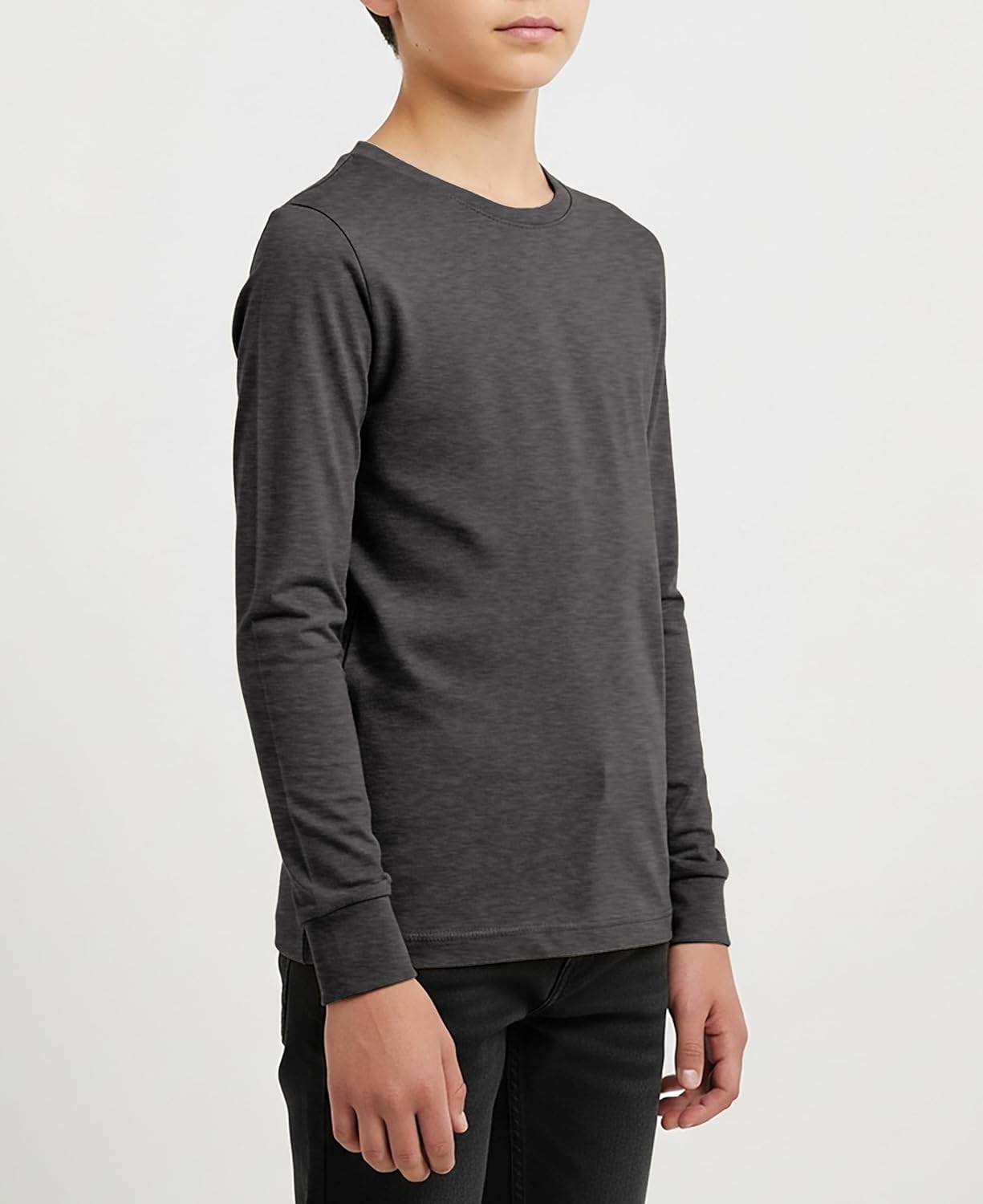 Andrew Scott Boys' 100% Cotton Thermal Top | Long Sleeve Crewneck Baselayer Shirt | Multi-Packs - Image 3