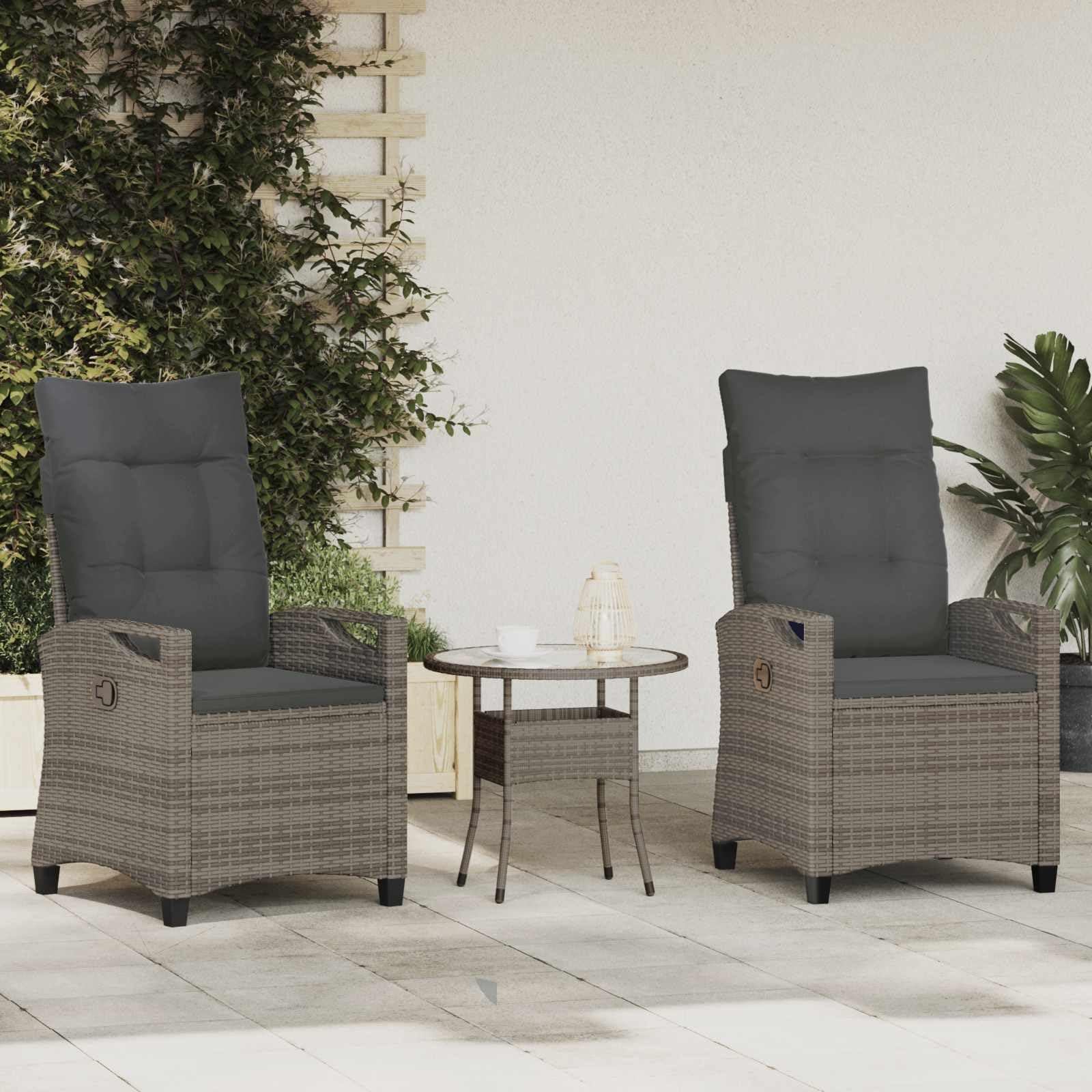 Chaise de Jardin Pliante pour Soulager le Dos - Fauteuil Extérieur Réglable Confortable 2 pcs