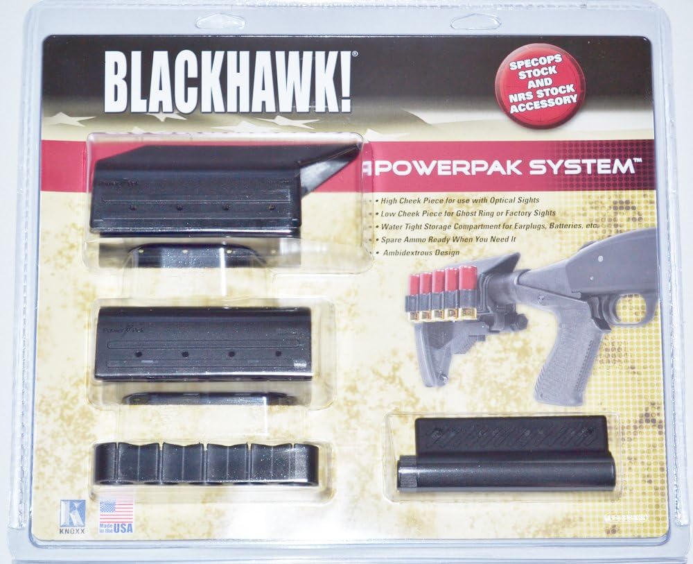 BLACKHAWK KNOXX PowerPak System Modular Cheek Piece and Ammo Carrier - Black ( Gun Stock Not Included)