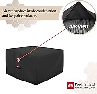 Vista 7 de Porch Shield - Cubierta impermeable 600D para mesa, cuenco de fuego o chimenea de exteriores, de uso pesado