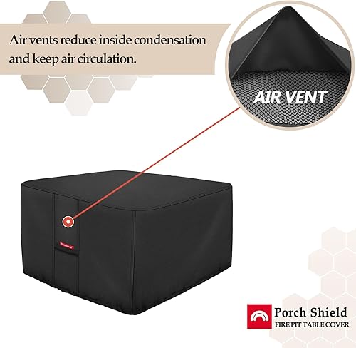 Miniatura 7 de Porch Shield - Cubierta impermeable 600D para mesa, cuenco de fuego o chimenea de exteriores, de uso pesado
