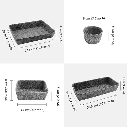Miniatura 4 de 8 organizadores de cajones, separadores, caja de almacenamiento, contenedores de almacenamiento de fieltro, contenedores de herramientas, cesta de