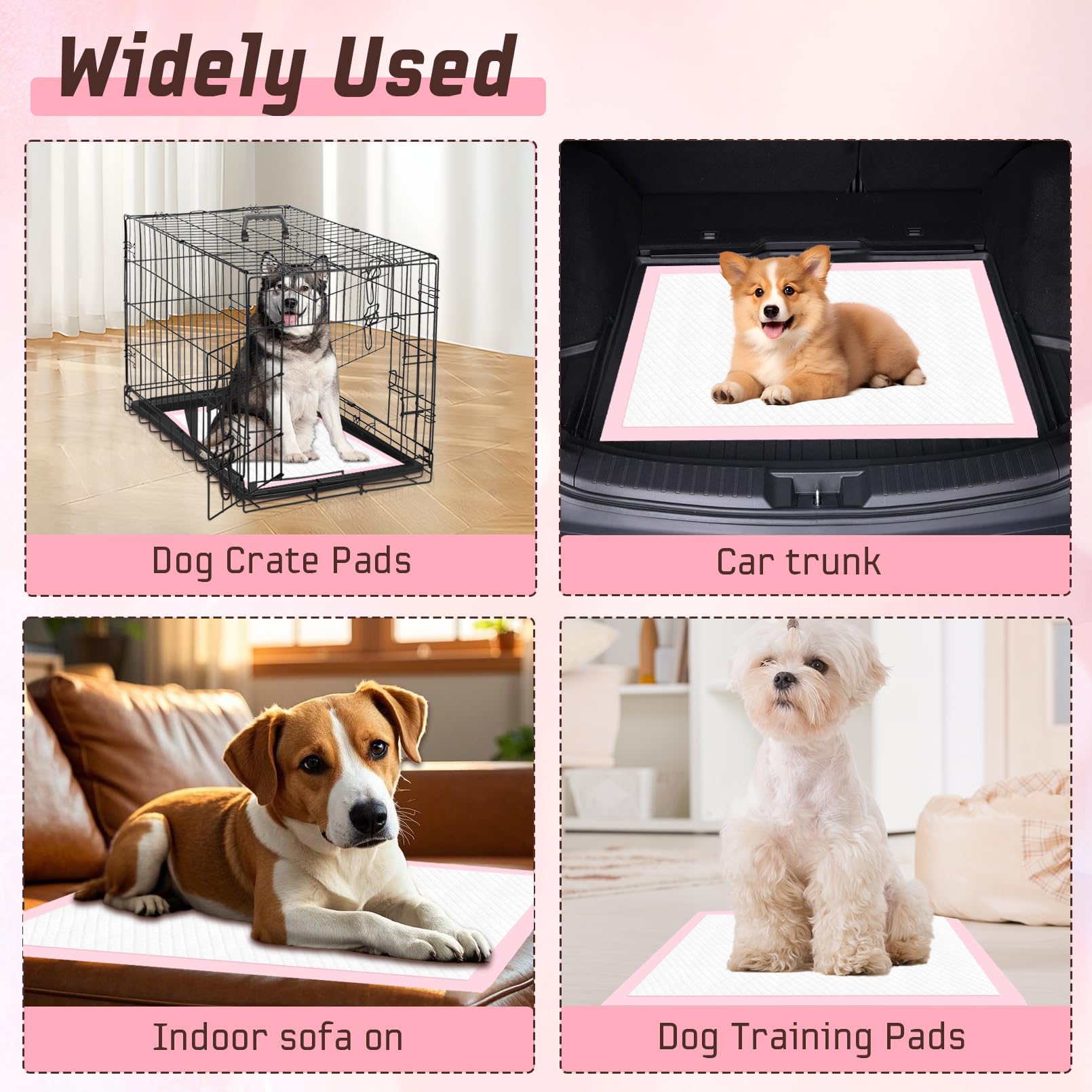 Almohadillas desechables para cachorros, almohadillas de entrenamiento para cachorros, súper absorbentes a prueba de fugas, almohadillas de entrenamiento para perros y cachorros, almohadillas
