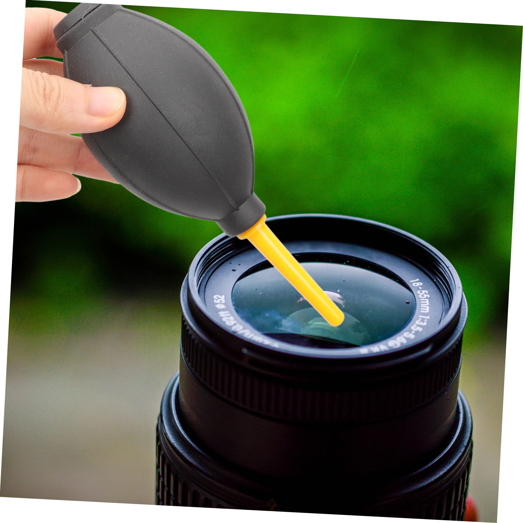Yardenfun Soplador De Polvo y Lentes Para Limpieza De Cámaras 3 Piezas, Para Fotógrafos Profesionales, Diseño Compacto, Aire Comprimido Rápido, Uso En Cámaras y Equipos Electrónicos, Color Negro
