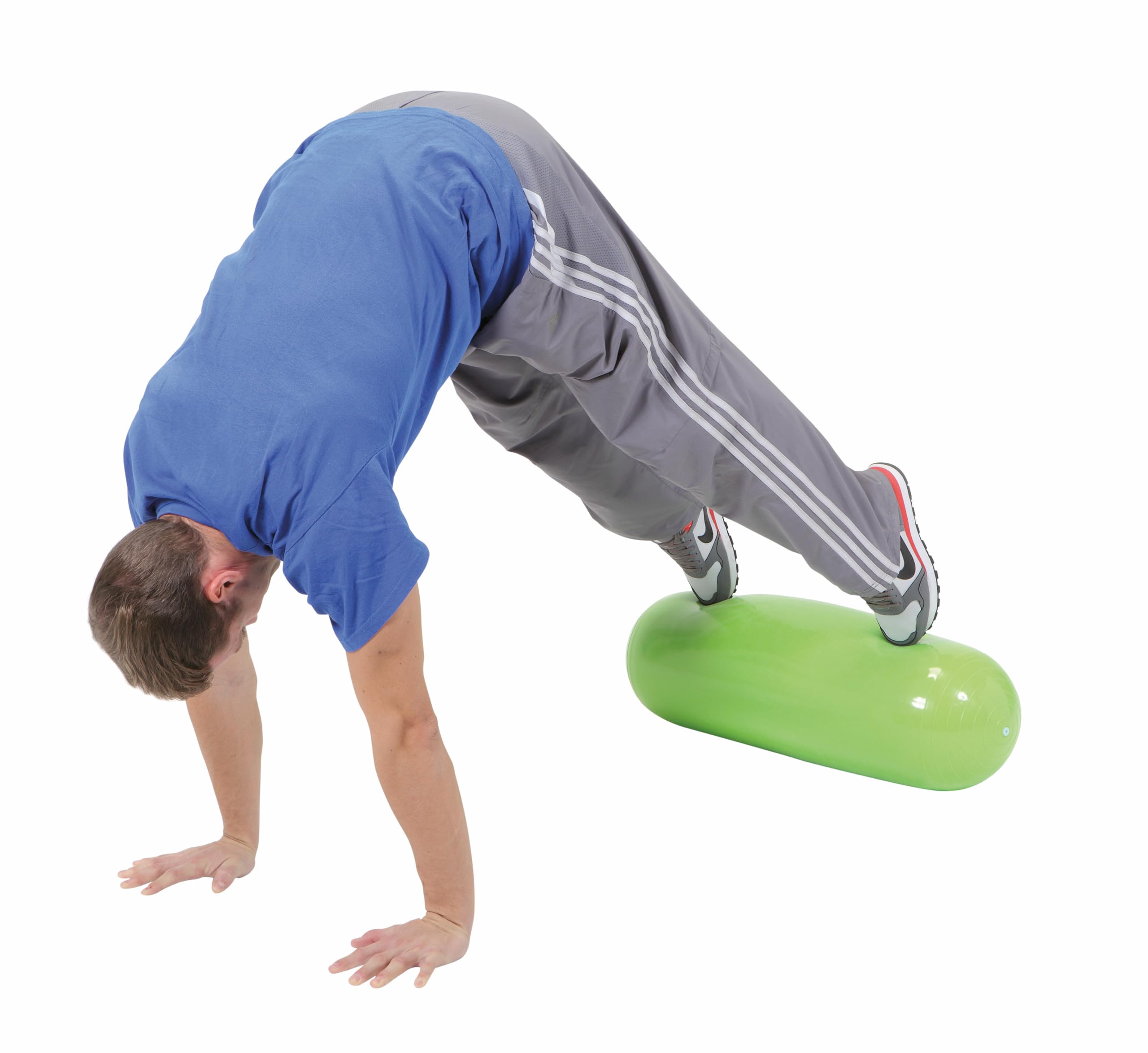 Gymnic Training Roll roller pilates gonfiabile Ø 24x70 cm verde lime, ideale per esercizi di equilibrio, stretching e potenziamento del core