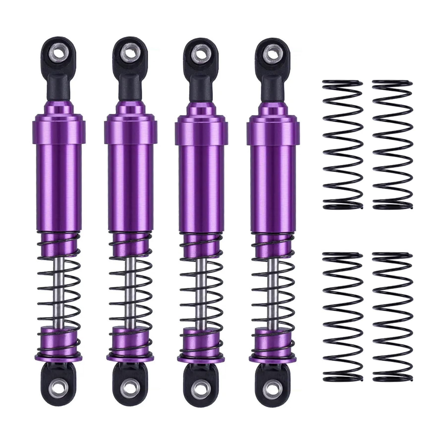 110mm Metal 1/10 RC Crawler Shocks Absorber Springs Pre-Oiled for Gen7 Gen8 SCX10 1/10 TRX4 Upgrades (Purple)