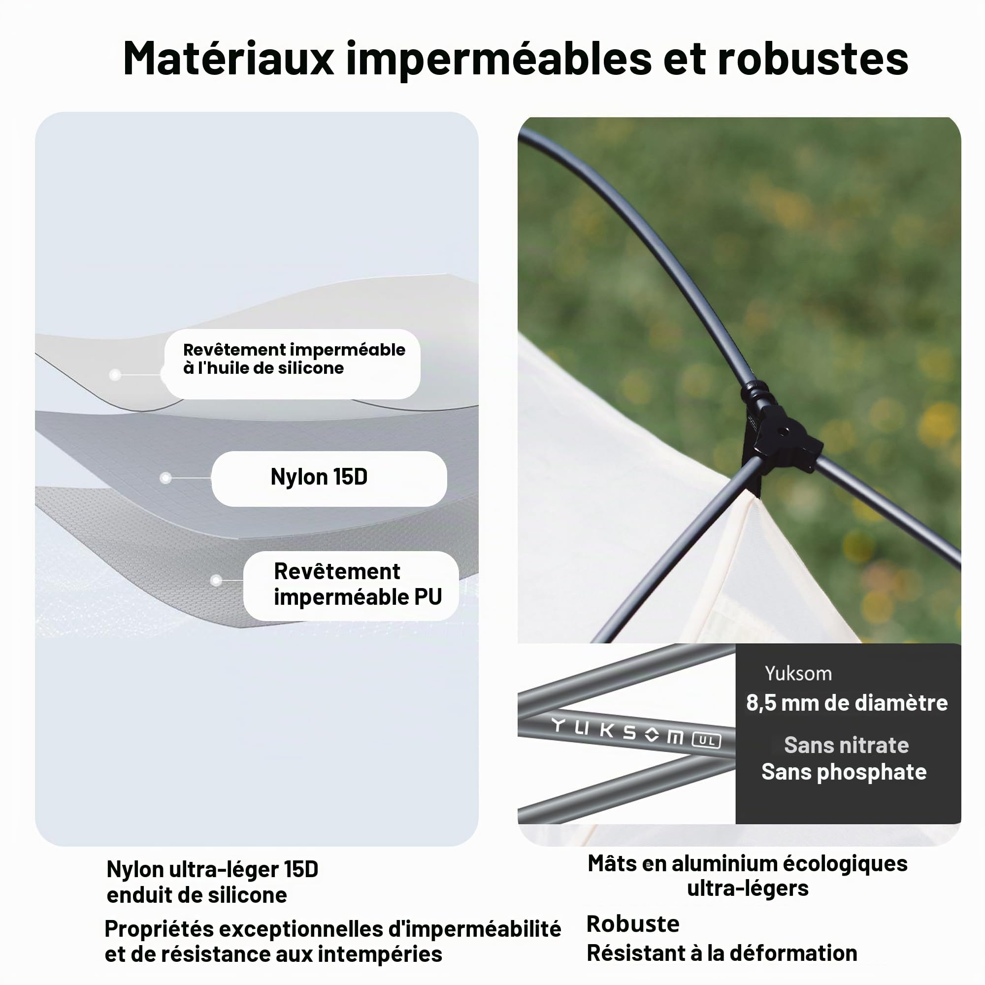 Naturehike Cloud up UL Tente de randonnée ultra légère 1,38 kg avec accessoires Tente pour deux personnes Convient pour la randonnée, le cyclisme, le camping et la randonnée