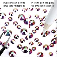 Vista 19 de 3820Pcs Light Green Flatback Rhinestones for Bedazzling, 2-6.5mm Small Rhinestones Diamonds Kit, Flat Back Crystals Gems for Nail Art and Crafts