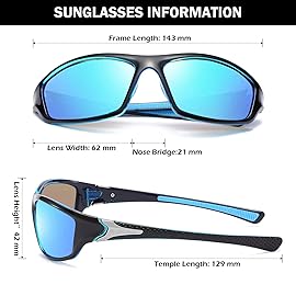 FAGUMA Sports Polarized Sunglasses For Men Cycling Driving Fishing UV400 Protection