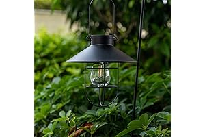 2 Pack Solar Metal Hanging Lanterns with Shepherd Hooks