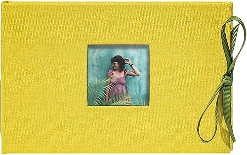 Kolo Noci - Álbum de fotos pequeño de 4 x 6 pulgadas, con capacidad para 24 fotos, ideal para bodas y libros de bebé, Chartreuse