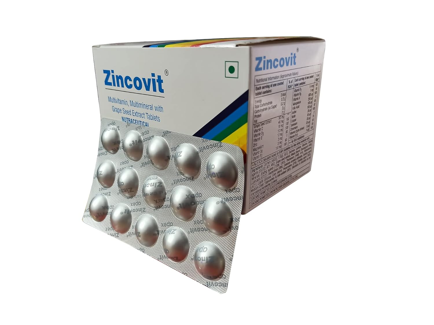 ZINCOVIT MULTIVITAMIN 15 TABLETS PACK OF 6 STRIPS ( 90 TABLETS